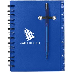 Frosted Blue - Custom Printed Spiral Notebook w/ Pen