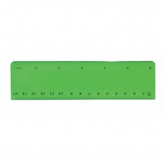 Translucent Green Translucent Custom Ruler w/ Centimeters - 6"