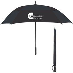 Solid Black Square Canopy Automatic Custom Umbrella