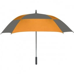 Orange/Gray Square Canopy Automatic Custom Umbrella