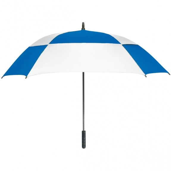 Royal Blue/White Square Canopy Automatic Custom Umbrella