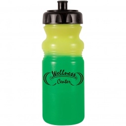 Yellow/Green Mood Color Changing Custom Water Bottle - 20 oz.