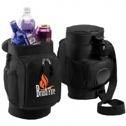 Black Golf Bag Caddy Jr. Promotional Cooler - 6 Can