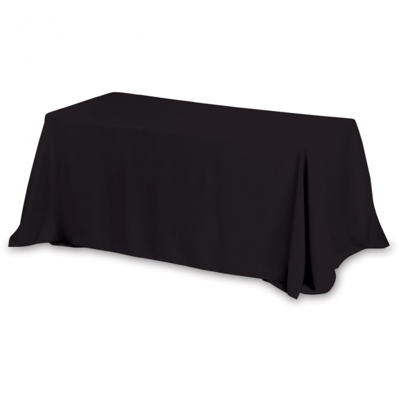 Black 4-Sided Custom Table Cover - 8 ft. 