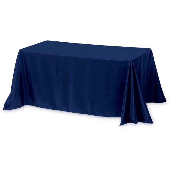 Navy Blue 4-Sided Custom Table Cover - 8 ft. 