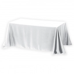 White 4-Sided Custom Table Cover - 8 ft. 
