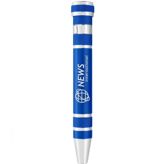 Blue 8 In 1 Aluminum Custom Screwdriver Multi-Tool