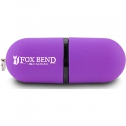 Purple Oval Pill Logo Flash Drive - 1GB