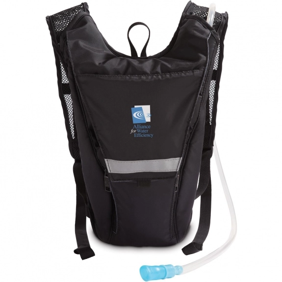 Black Full Color Mini Hydration Custom Backpack - 1L