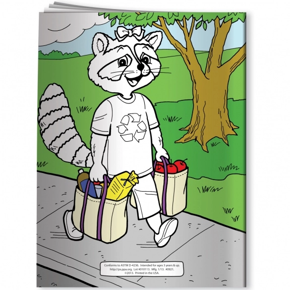 Back - Promo Coloring Book - Meet Rocky the Recycling Raccoon