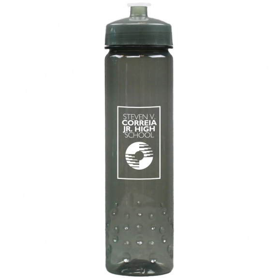 Translucent Smoke - Translucent Promotional Water Bottle w/ Bubble Grip - 2