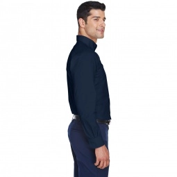 Side Devon & Jones Solid Broadcloth Custom Dress Shirt - Men's