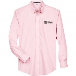Pink Devon & Jones Solid Broadcloth Custom Dress Shirt - Men's