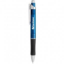 Translucent Blue Translucent Gel Rubber Grip Custom Pen