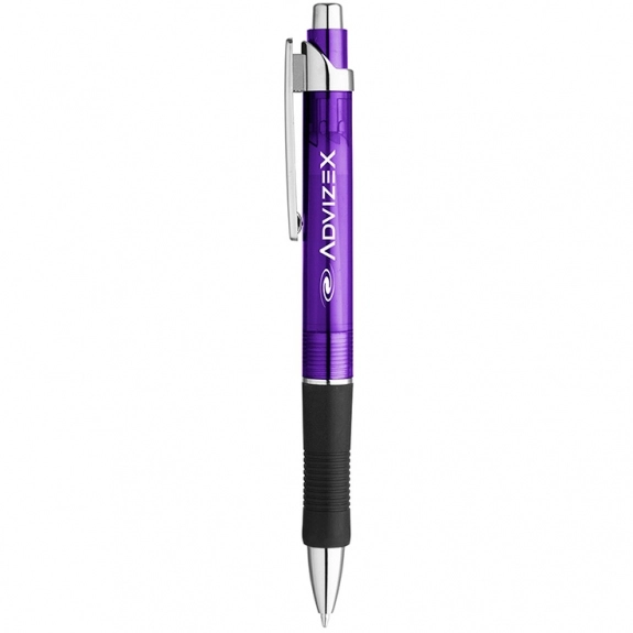 Translucent Purple Translucent Gel Rubber Grip Custom Pen