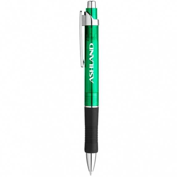 Translucent Green Translucent Gel Rubber Grip Custom Pen