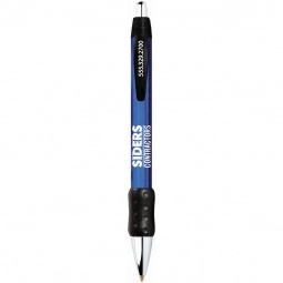 WideBody Chrome Imprinted Pen w/ Rubber Grip
