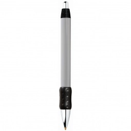 Silver BIC WideBody Chrome Imprinted Pen w/ Rubber Grip