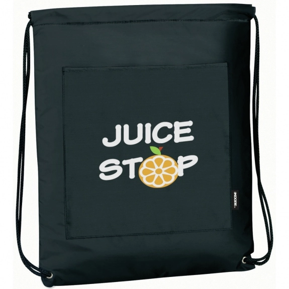 Black Insulated Promotional Drawstring Cooler Bag by Koozie - 6 Can
