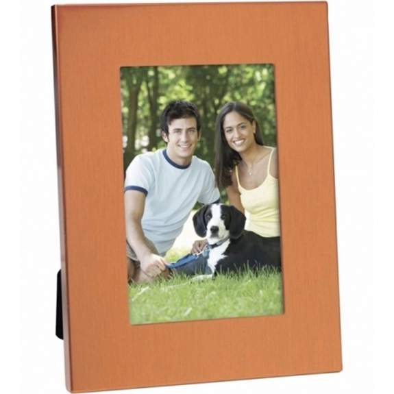 Orange Colorful Brushed Aluminum Promotional Frame