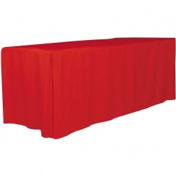 Red 4-Sided Fitted Custom Table Cover - 8 ft. 
