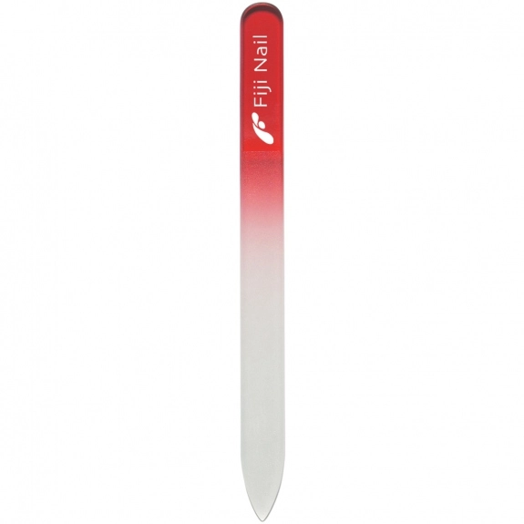 Red Glass Promotional Nail File w/ Sleeve