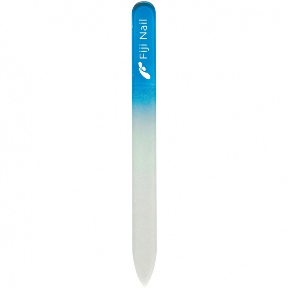 Blue Glass Promotional Nail File w/ Sleeve