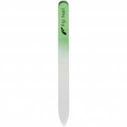 Lime Green Glass Promotional Nail File w/ Sleeve