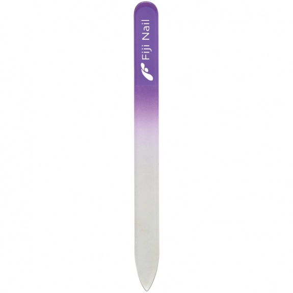 Purple Glass Promotional Nail File w/ Sleeve