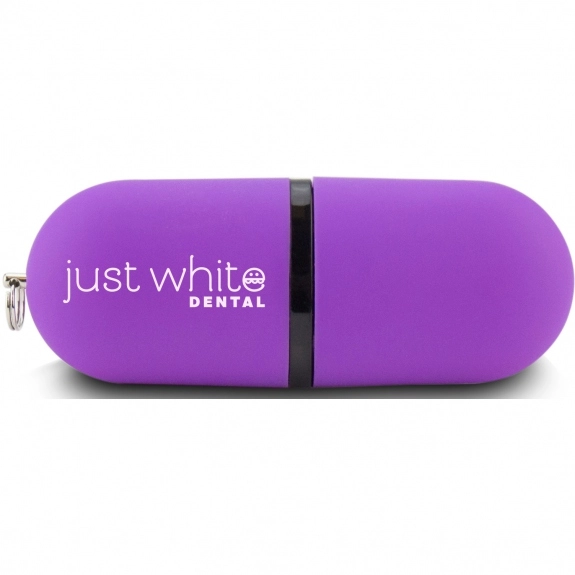Purple Oval Pill Logo Flash Drive - 2GB