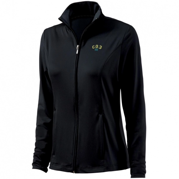 Black Charles River Embroidered Fitness Jacket - Youth