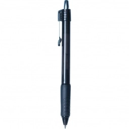 Black Promotional Gel Pen w/ Rubber Grip