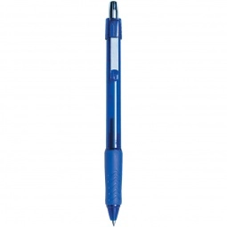 Blue Promotional Gel Pen w/ Rubber Grip