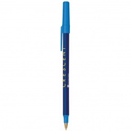 Navy BIC Round Stic Antimicrobial Custom Pen