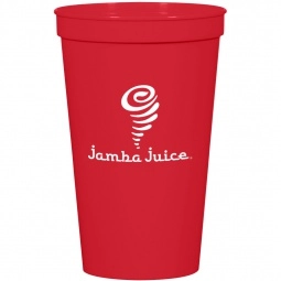Red Vibrant Promotional Stadium Cup - 22 oz.