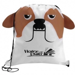 Paws & Claws Promotional Drawstring Backpack - Bulldog