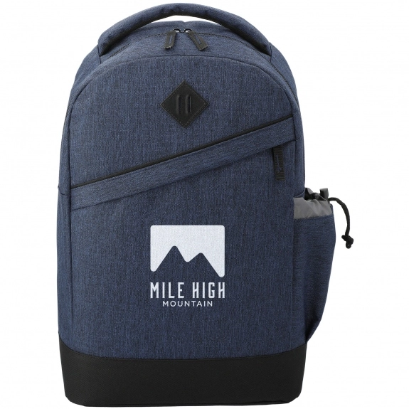 Navy Blue Graphite Slim Promotional Computer Backpack 