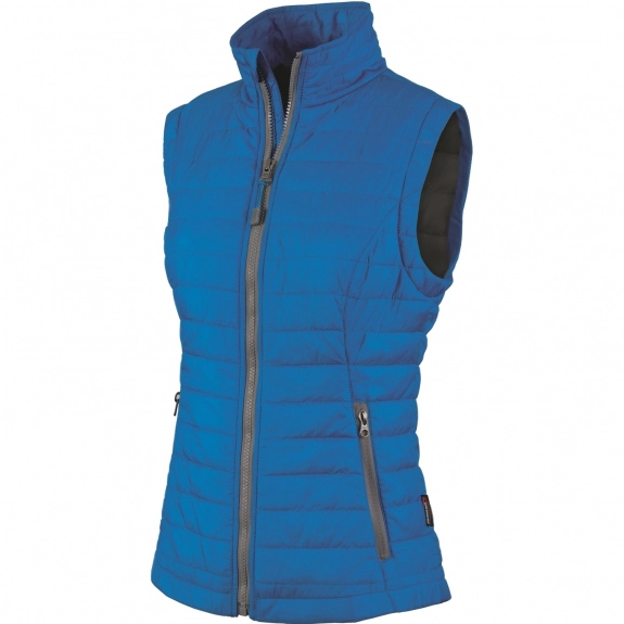 Cobalt/Grey Charles River Radius Quilted Custom Vests