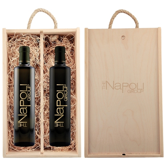 Etched Balsamic Vinegar & Olive Oil Custom Gift Set ePromos