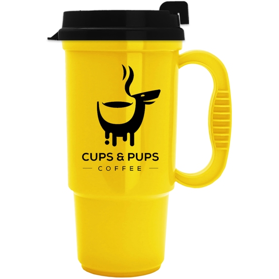 Yellow Recycled Promotional Travel Mug - 16 oz.