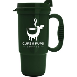 Dark Green Recycled Promotional Travel Mug - 16 oz.