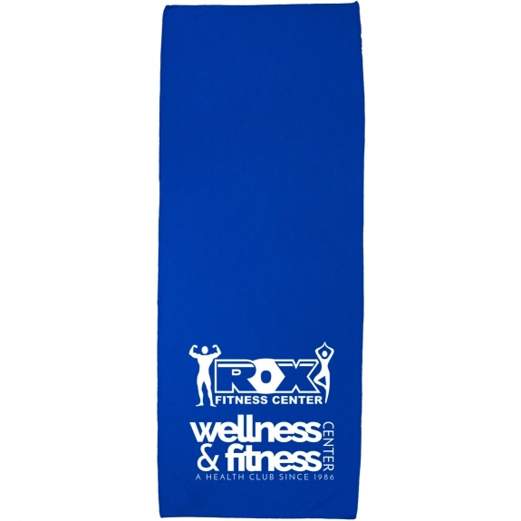 Blue - Polyester Custom Cooling Towel - 12"w x 32"h