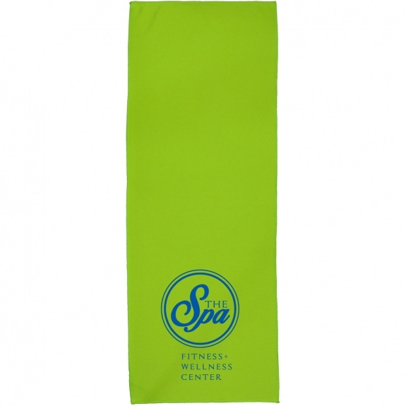 Lime - Polyester Custom Cooling Towel - 12"w x 32"h