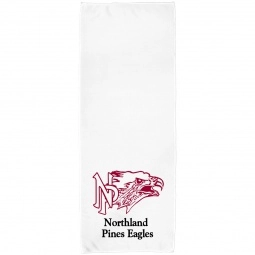 White - Polyester Custom Cooling Towel - 12"w x 32"h