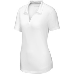 White Sport-Tek PosiCharge Tri-Blend Wicking Custom Polo - Solid - Women's