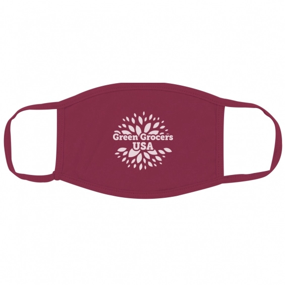 Maroon Cotton Reusable Promotional Face Mask