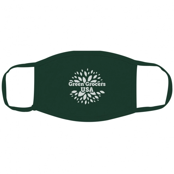 Forest Green Cotton Reusable Promotional Face Mask
