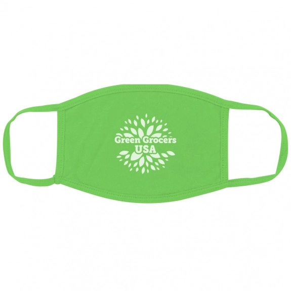 Lime Green Cotton Reusable Promotional Face Mask