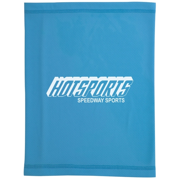 Blue Multi-Purpose Custom Cooling Towel Wrap - 9.5" x 13"