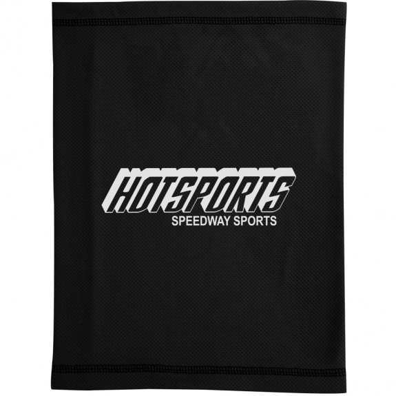 Black Multi-Purpose Custom Cooling Towel Wrap - 9.5" x 13"